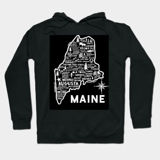 Maine Map Hoodie